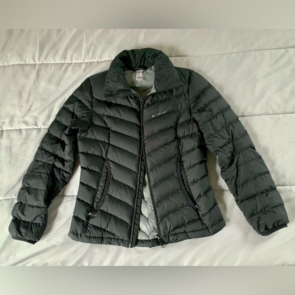 Decathlon Woman's Trek 900 Down Puffer Jacket Black Size XS